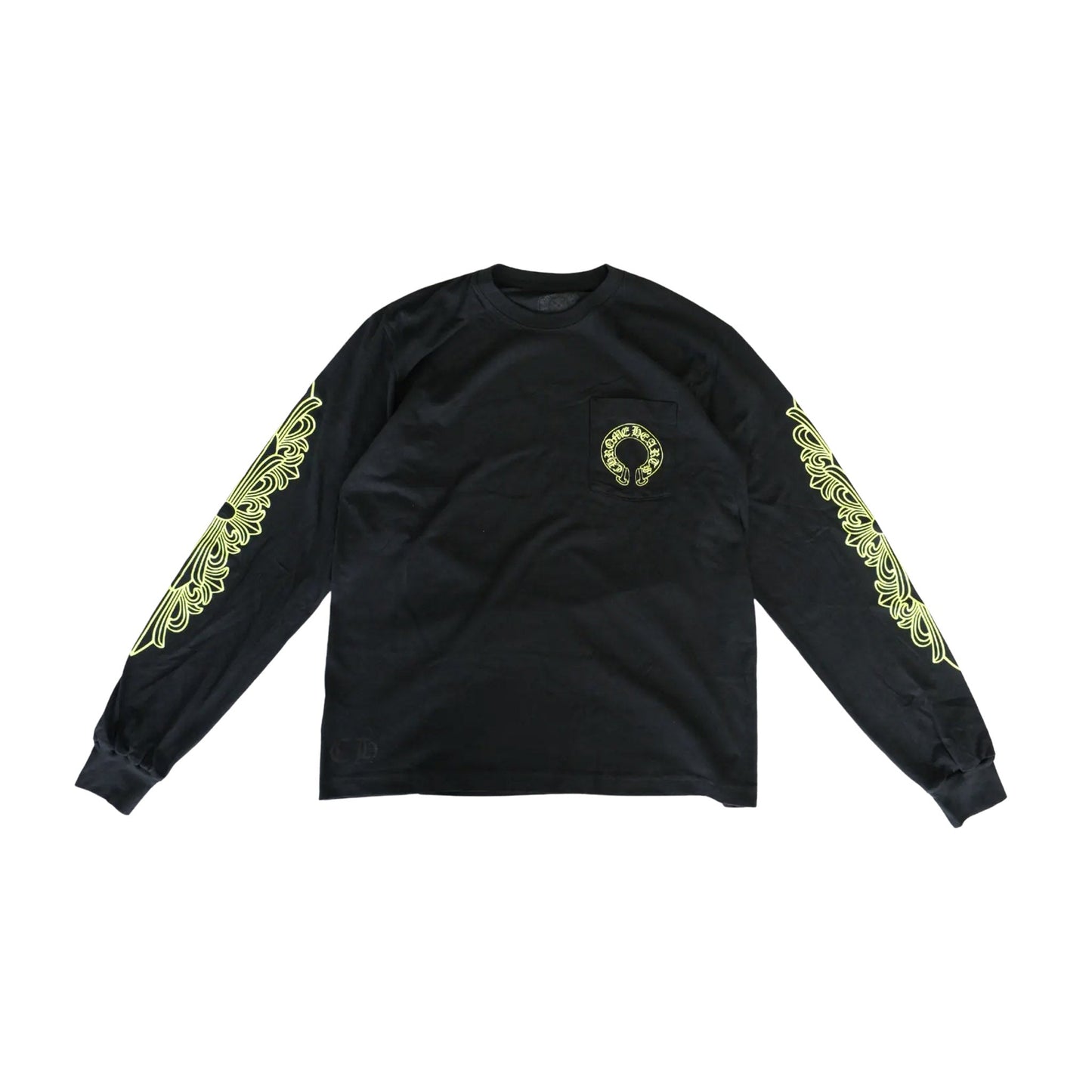 Chrome Hearts Fluorescent Green Horseshoe L/S Tee