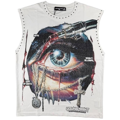 Foreign Brand Young Saint Trill Tank Top Tee (White)