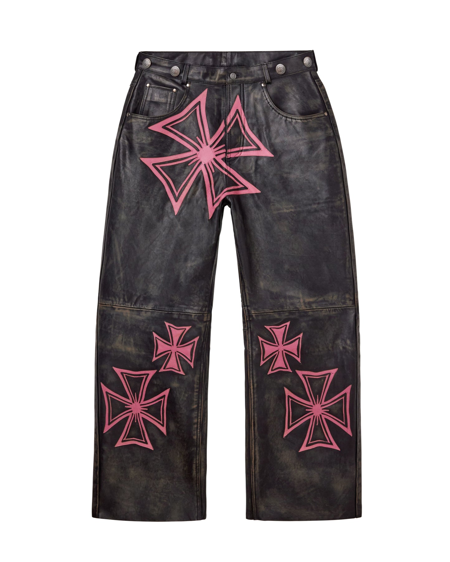 LEATHER CROXXX DENIM [BUBBLE GUM]