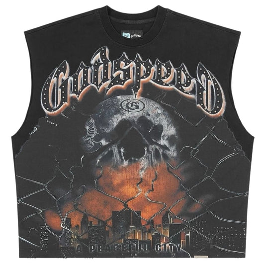 Godspeed Fences Sleeveless Tee (Black)