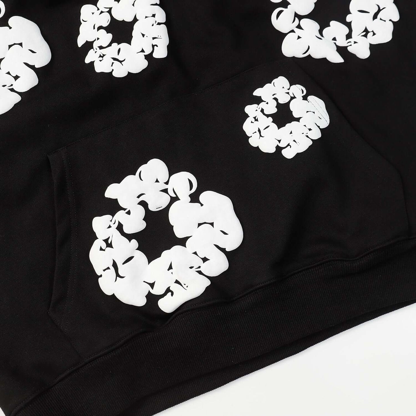 DENIM TEARS COTTON WREATH HOODIE BLACK