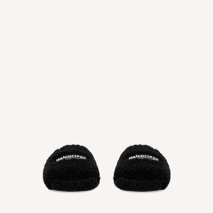 Furry Balenciaga Slide