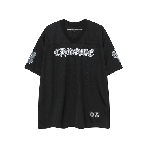CHH Chrome Heart T Shirts Croix Cross Color Leather Printed Short Sleeve T-Shirt