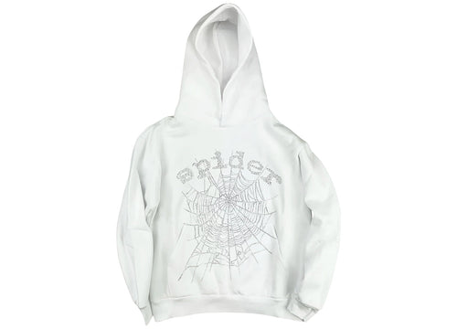 Sp5der Rhinestone Logo Hoodie