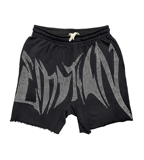 Mixed Emotions Wild Rhinestone Shorts Black