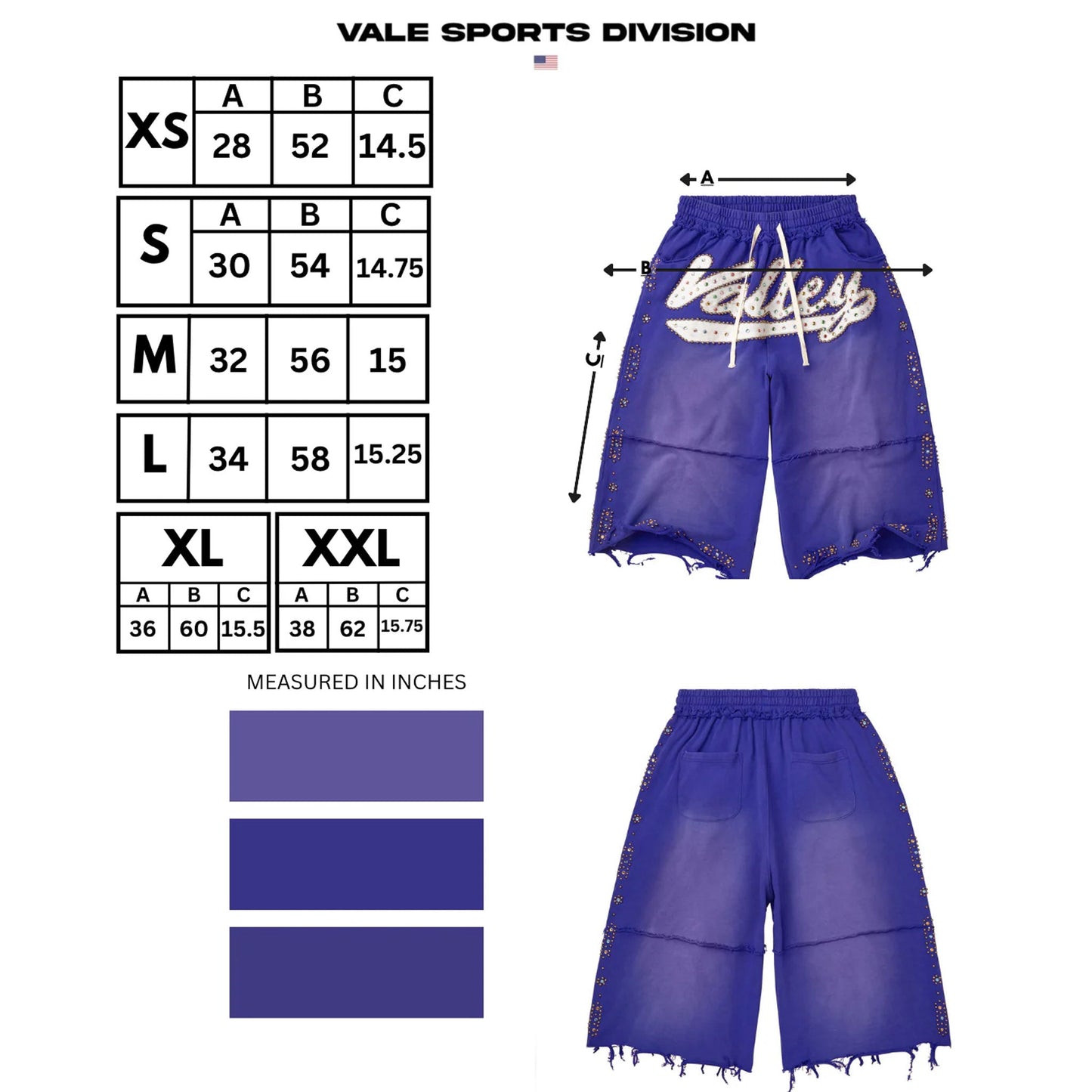 Vale Forever Skittle Sweatshorts Sapphire